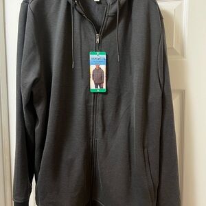 Hang Ten Men's Dark Gray Zip-Up Sweater